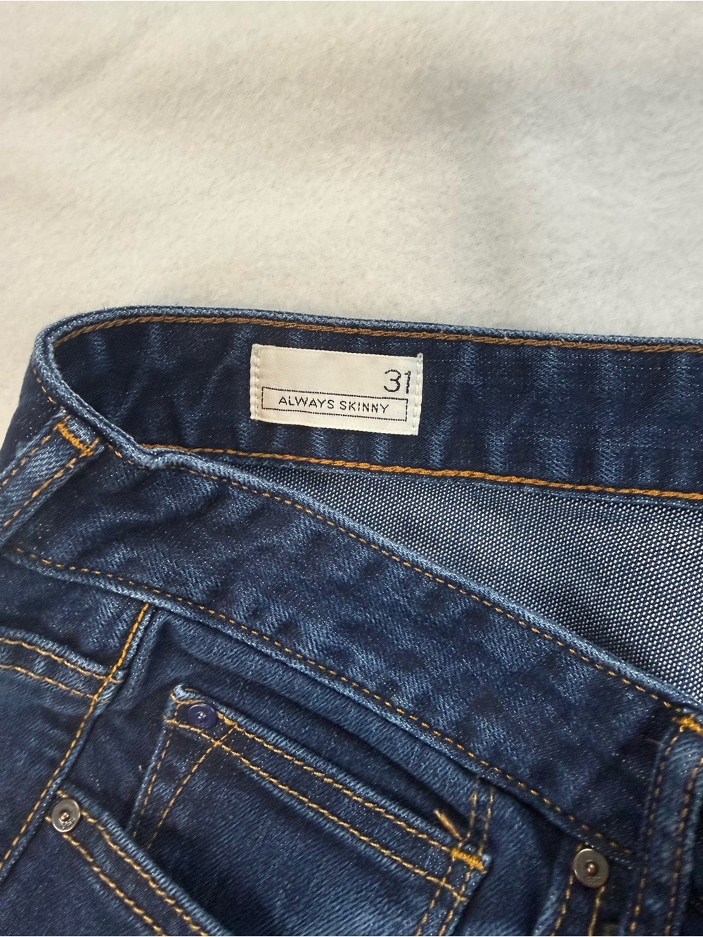 Ladies Dark Blue Stretch Denim Jeans - Picture 8 of 11